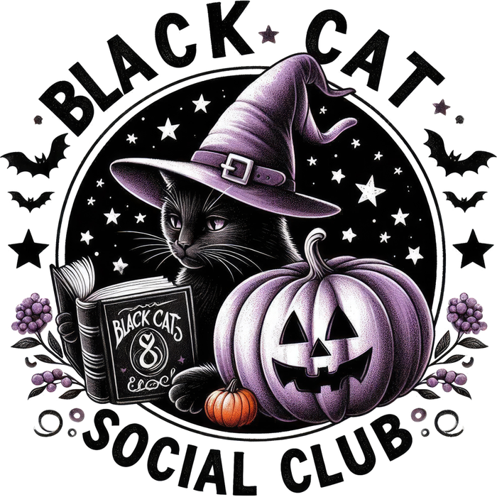 Motivtransfer 4443 black cat social club