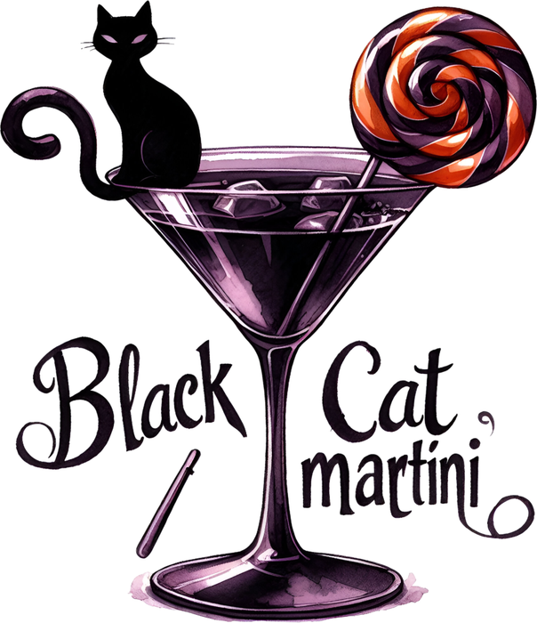 Motivtransfer 4484 Black Cat Martini