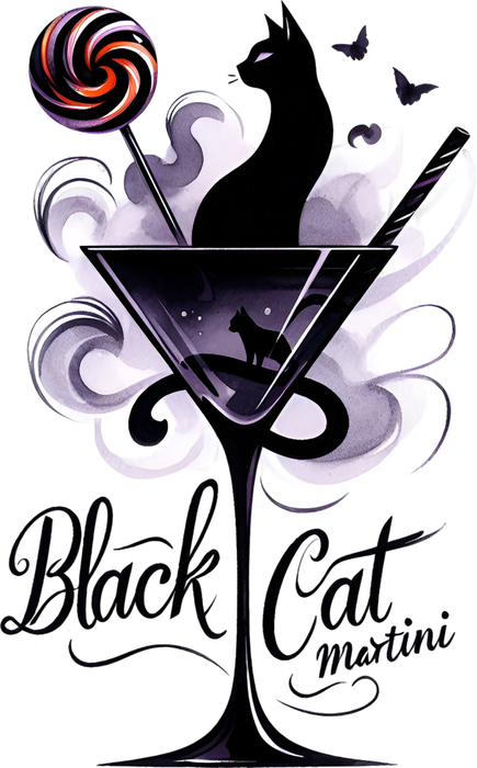 Motivtransfer 4485 Black Cat Martini