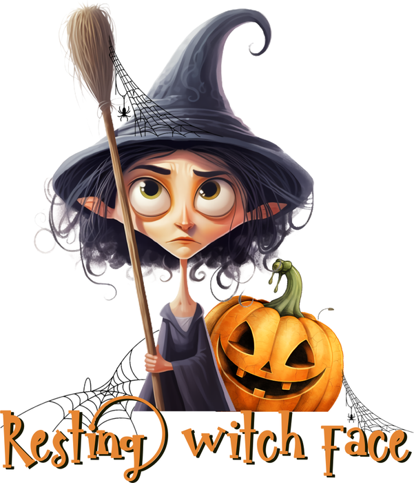 Motivtransfer 4512 Resting witch face