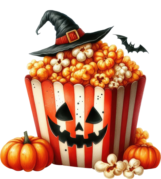 Motivtransfer 4578 Popcorn mit Hut