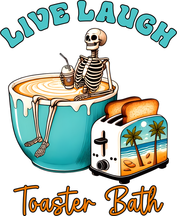 Motivtransfer 4683 Live Laugh Toaster Bath