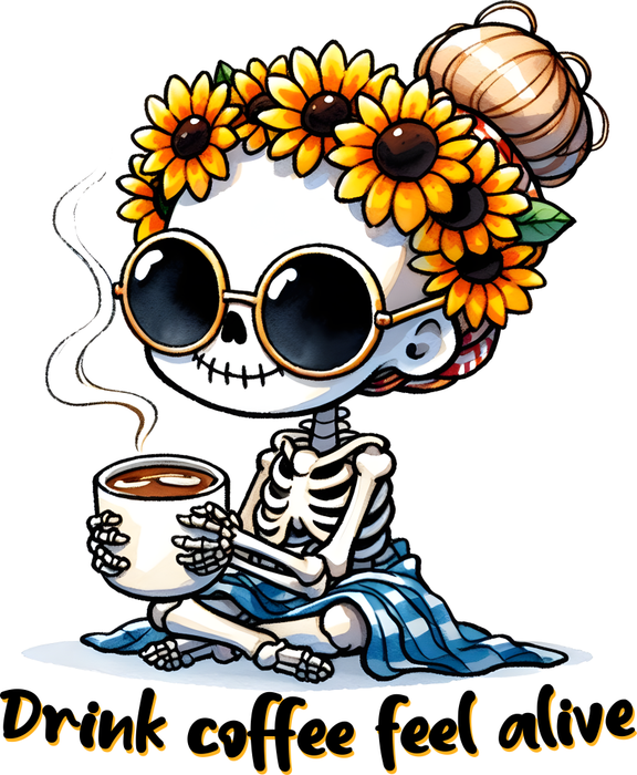 Motivtransfer 4698 Drink coffee feel alive