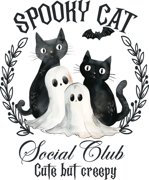 Motivtransfer 4715 Spooky Cat Social Club