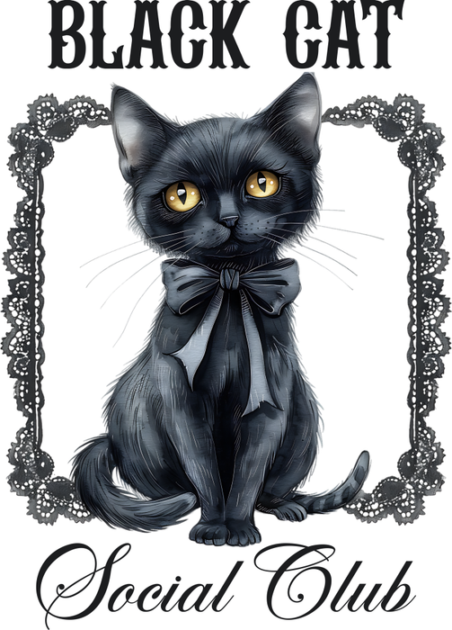Motivtransfer 4718 Black Cat Social Club