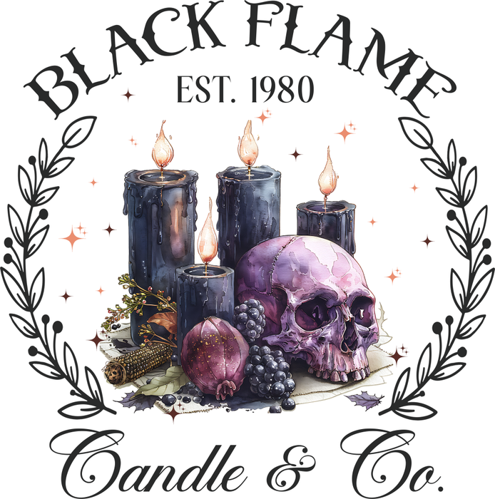 Motivtransfer 4723 Black Flame Candle
