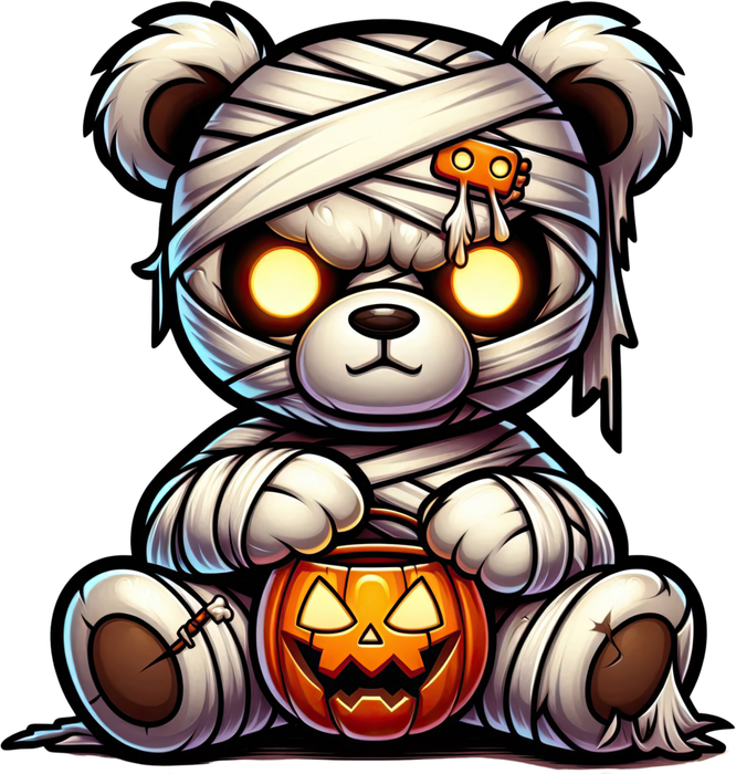 Motivtransfer 4746 Teddy als Creepy Mumie
