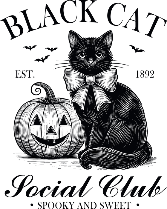 Motivtransfer 4766 Vintage Black Cat