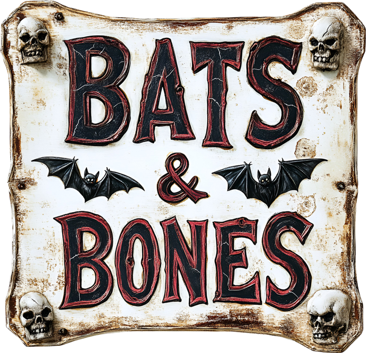 Motivtransfer 4793 Schild Bats and Bones