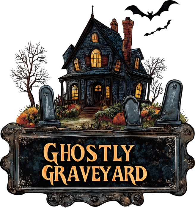 Motivtransfer 4799 Schild Ghostly Graveyard