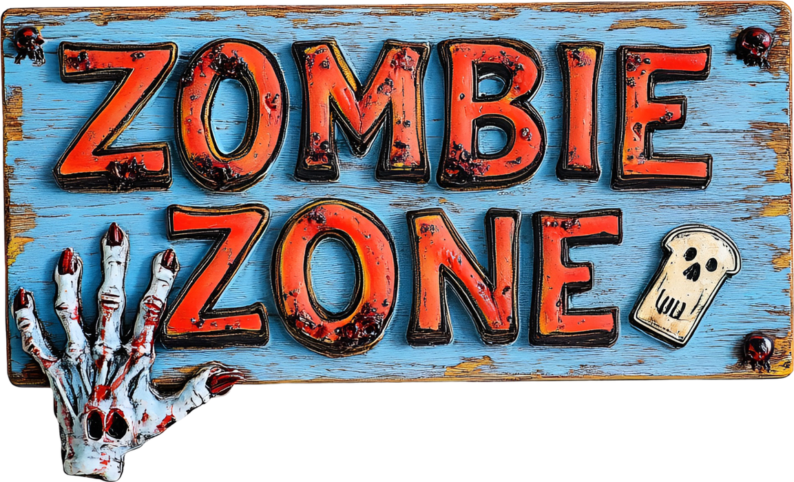 Motivtransfer 4802 Schild Zombie Zone