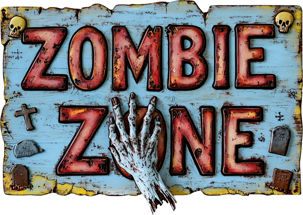 Motivtransfer 4803 Schild Zombie Zone