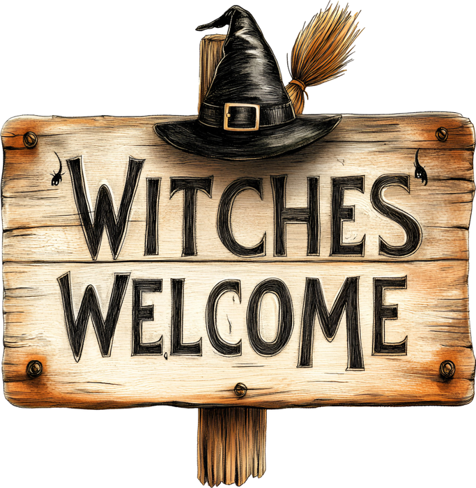 Motivtransfer 4806 Schild Witches Welcome