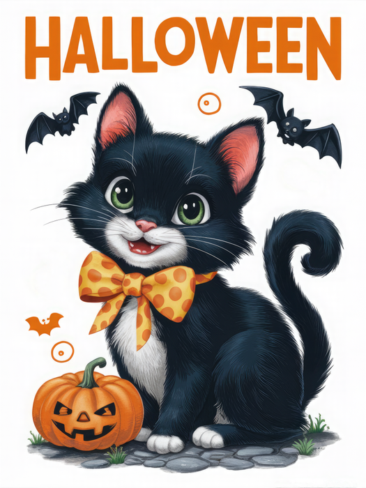 Motivtransfer 4816 Plakat Schwarze Katze