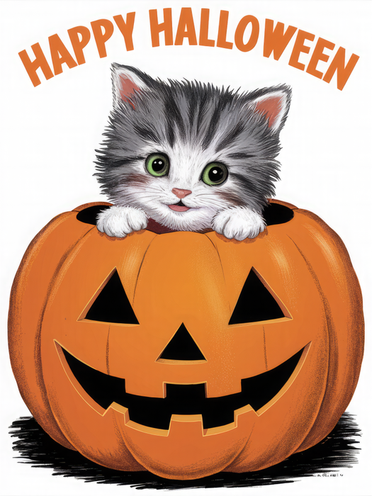 Motivtransfer 4819 Plakat Happy Halloween