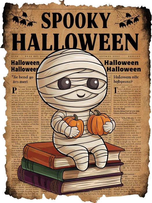 Motivtransfer 4847 Zeitung Spooky Halloween