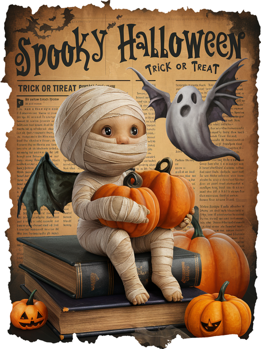 Motivtransfer 4852 Zeitung Spooky Halloween