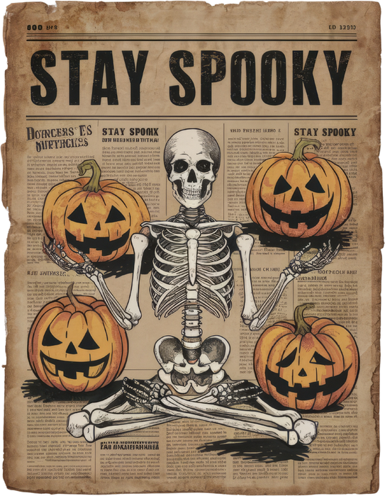 Motivtransfer 4858 Zeitung Stay Spooky