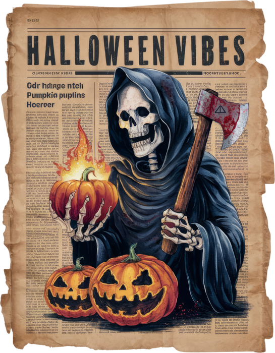 Motivtransfer 4864 Zeitung Halloween Vibes
