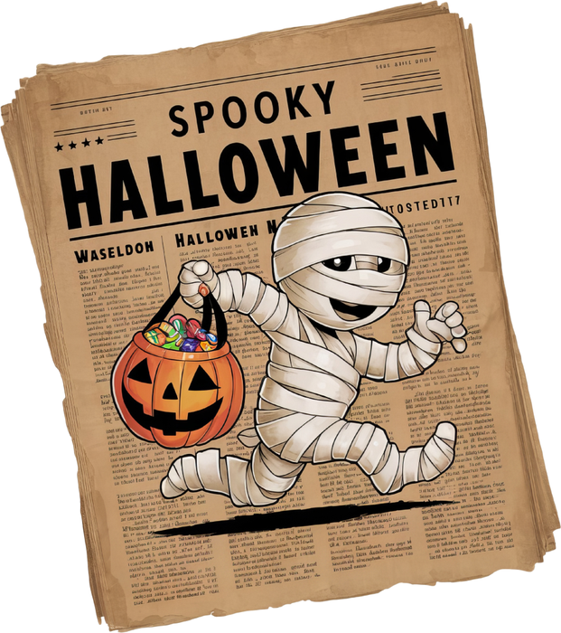 Motivtransfer 4865 Zeitung Spooky Halloween