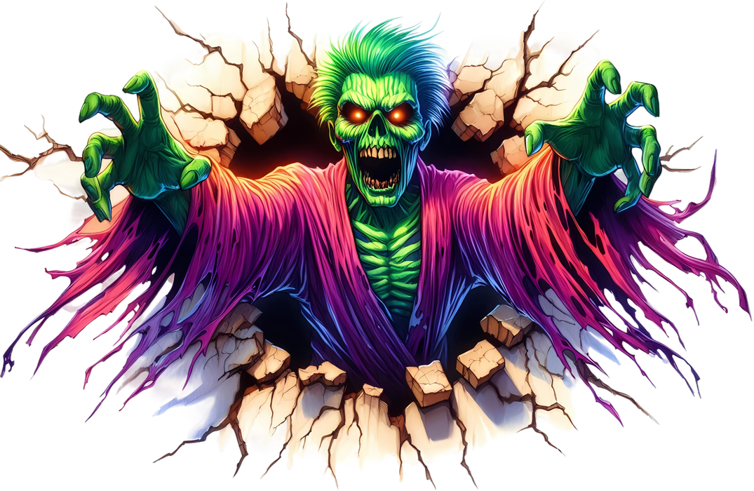 Motivtransfer 4953 Monster kommt durch die Wand