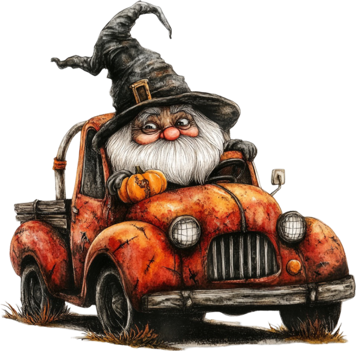Motivtransfer 4979 Gnom Halloween Car