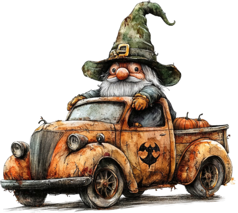 Motivtransfer 4983 Gnom Halloween Car
