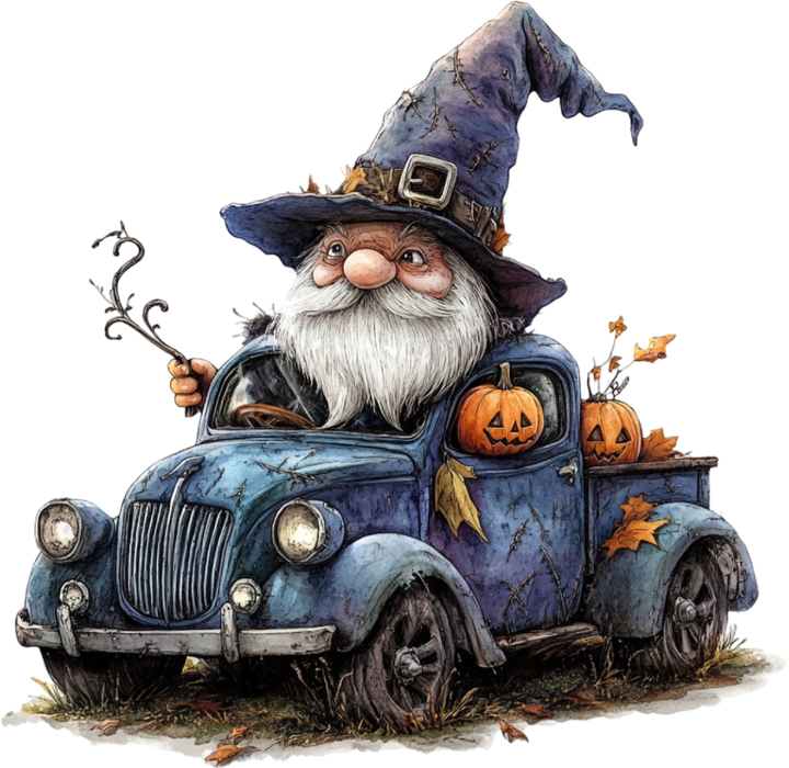 Motivtransfer 4986 Gnom Halloween Car