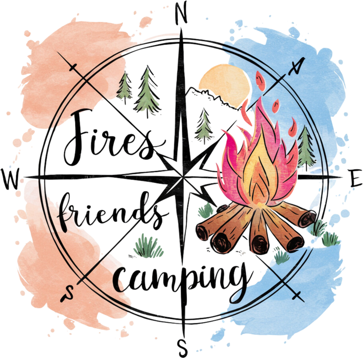 Motivtransfer 5111 Fires friends camping