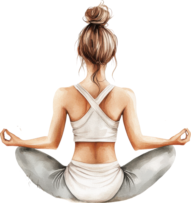 Motivtransfer 5149 Frau beim Yoga Rückenansicht