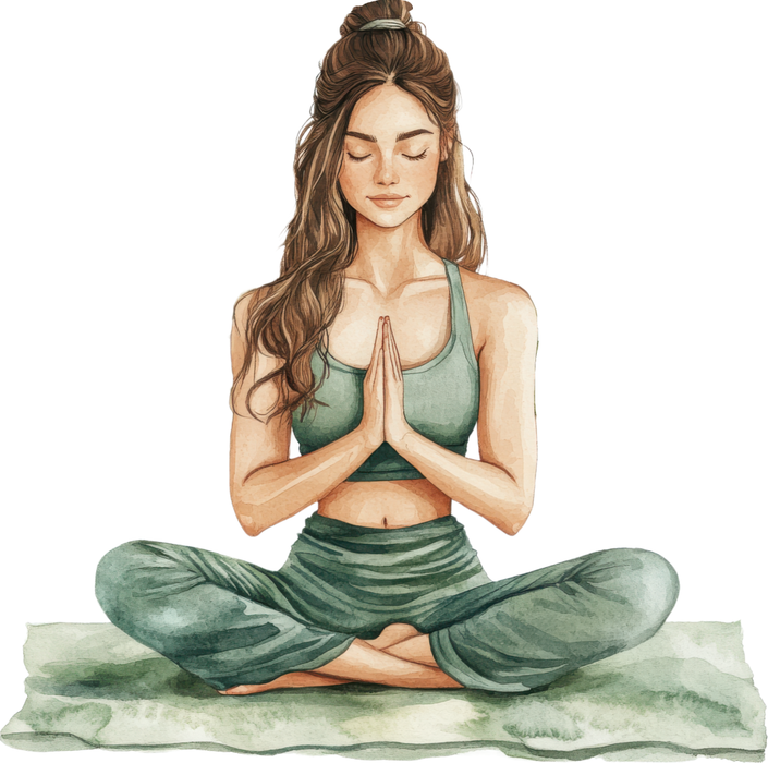 Motivtransfer 5153 Frau beim Yoga auf Matte