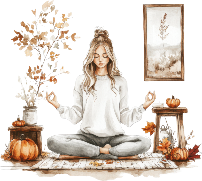 Motivtransfer 5154 Frau im Zimmer macht Yoga