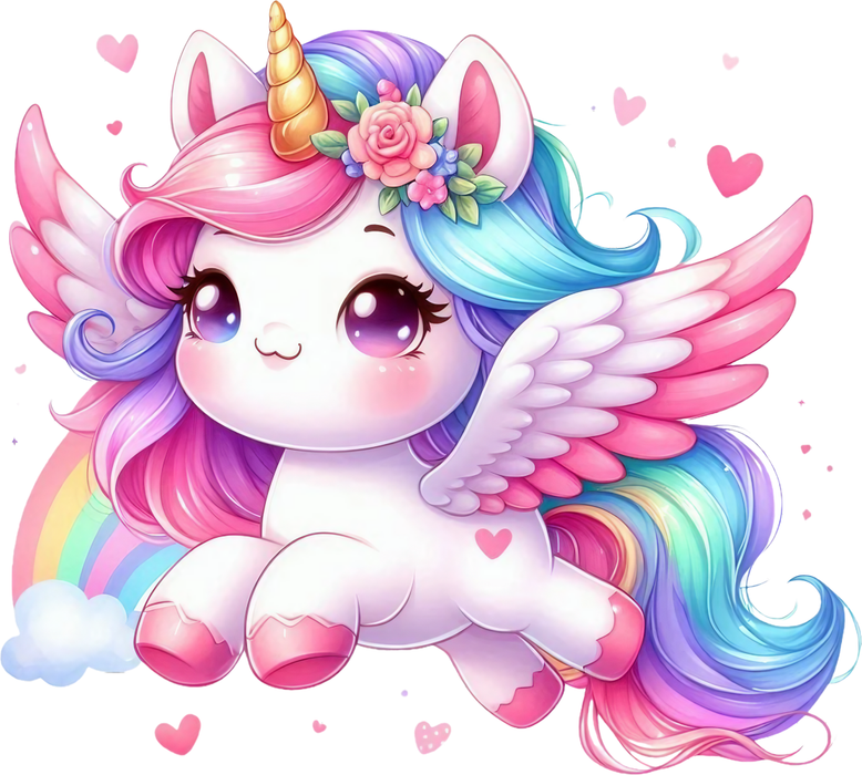 Motivtransfer 5181 Kleines Einhorn mit Flügeln