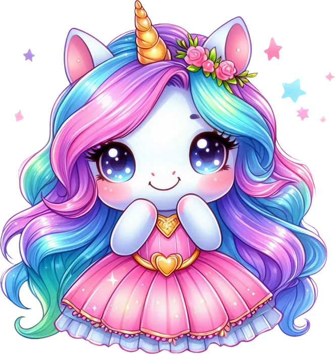 Motivtransfer 5182 Kleines Einhorn im Kleid
