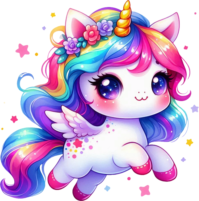 Motivtransfer 5196 Kleines Einhorn springt