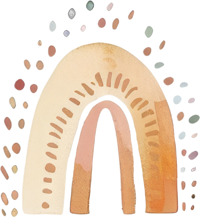Motivtransfer 5206 Boho Pastel Regenbogen