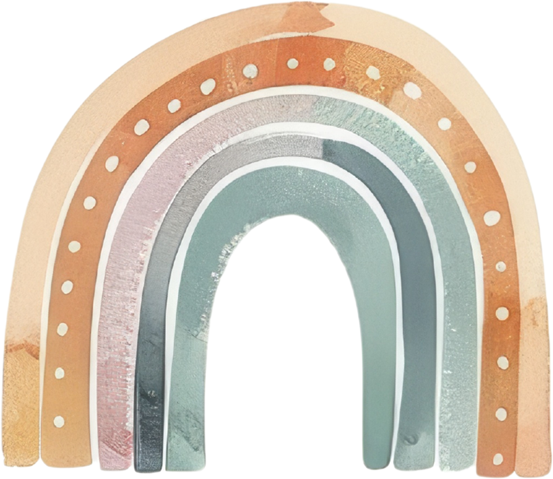 Motivtransfer 5209 Boho Pastel Regenbogen