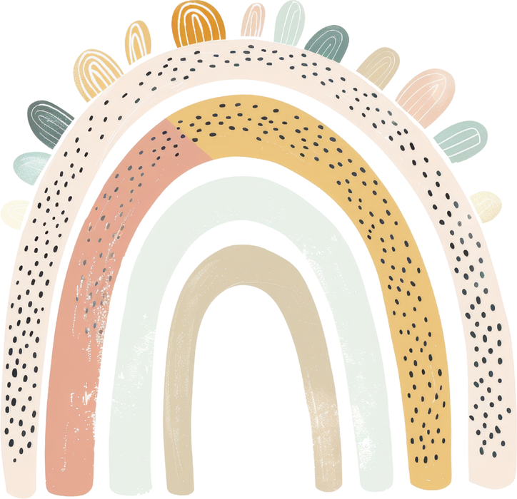 Motivtransfer 5211 Boho Pastel Regenbogen