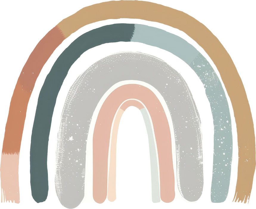 Motivtransfer 5212 Boho Pastel Regenbogen