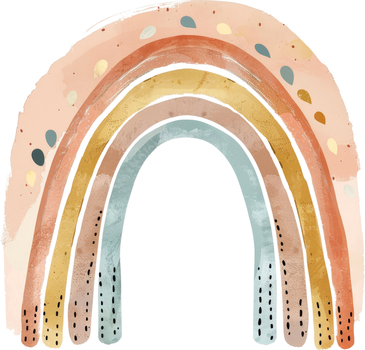 Motivtransfer 5213 Boho Pastel Regenbogen