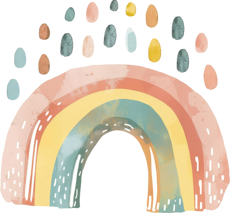 Motivtransfer 5219 Boho Pastel Regenbogen