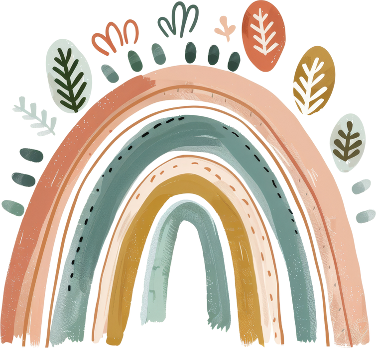 Motivtransfer 5220 Boho Pastel Regenbogen