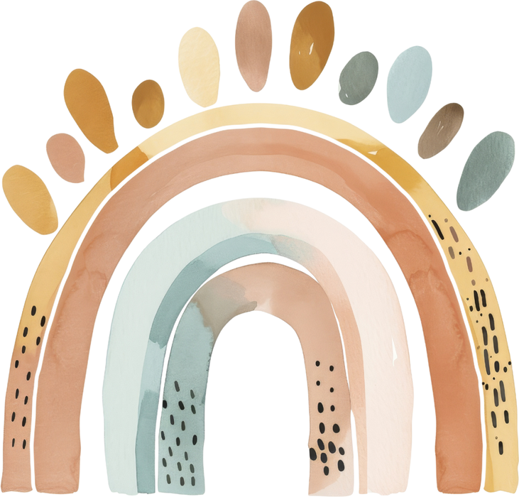 Motivtransfer 5221 Boho Pastel Regenbogen
