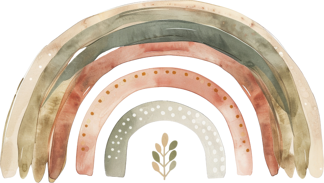 Motivtransfer 5222 Boho Pastel Regenbogen