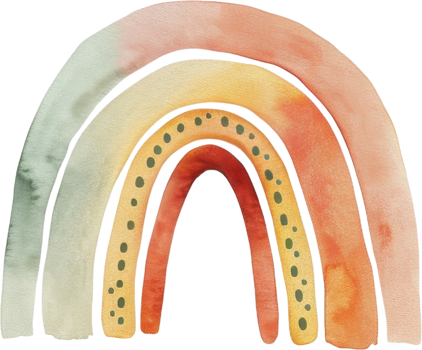 Motivtransfer 5224 Boho Pastel Regenbogen