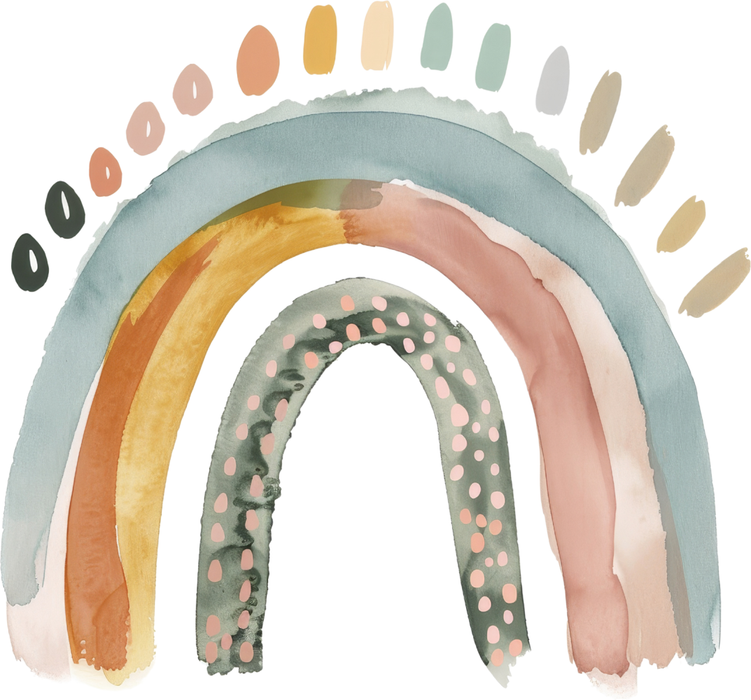 Motivtransfer 5225 Boho Pastel Regenbogen