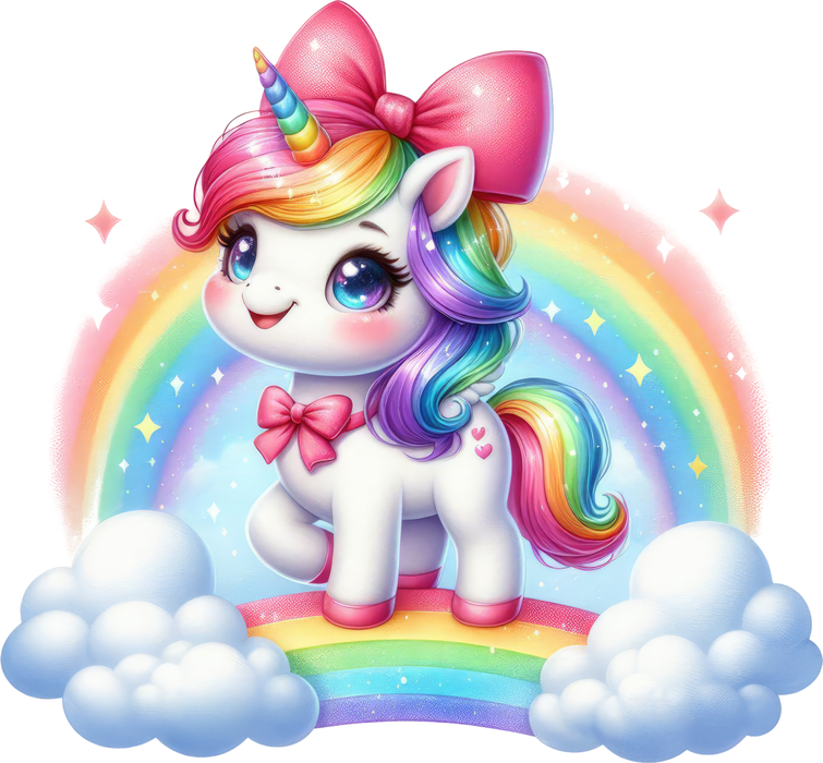Motivtransfer 5297 Regenbogen mit Einhorn
