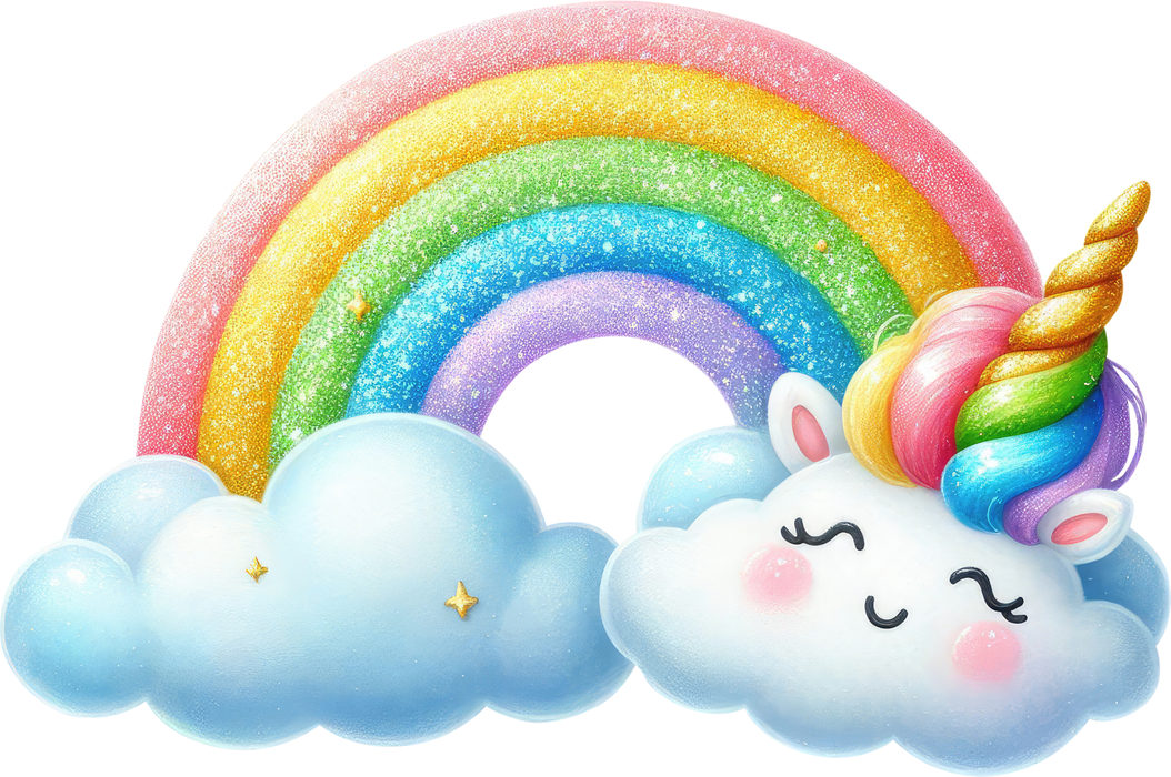 Motivtransfer 5298 Regenbogen als Einhorn