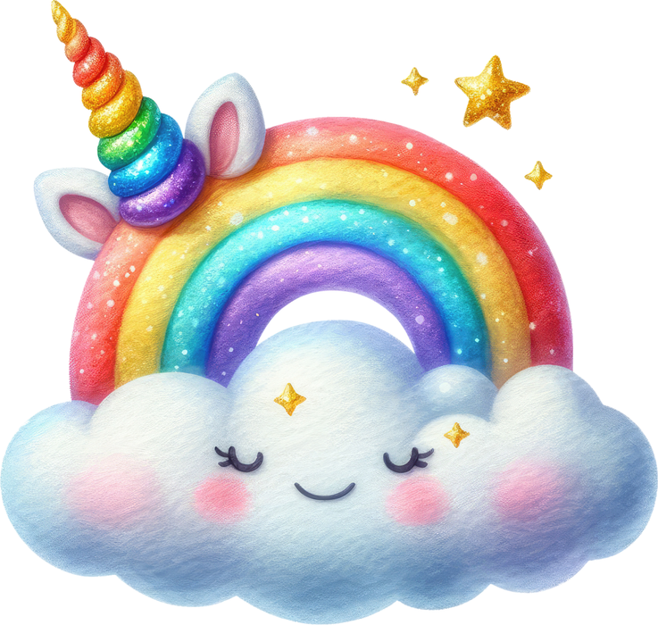 Motivtransfer 5299 Regenbogen als Einhorn