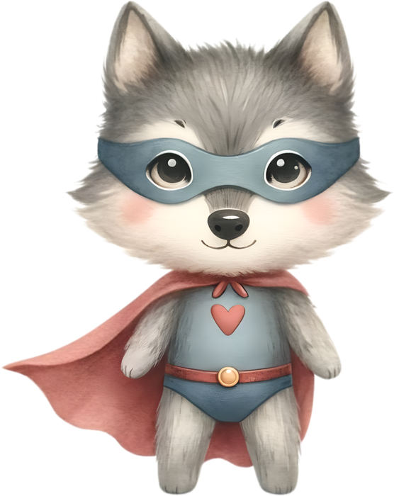 Motivtransfer 5316 Wolf als Superheld